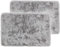 Schöner Wohnen Kollektion Badezimmerteppich 67x110 cm 2er Set – sehr Flauschige Badematte Silber – Deko Badezimmer Matte waschbar und rutschfest