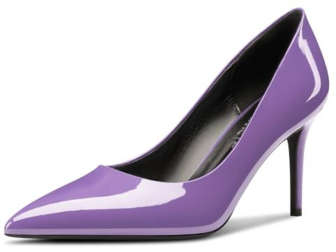 Castamere Donna Alto High Spillo Tacco Heel a Punta Slip-on Pumps Cute Classico Dress Scarpe Viola 44 EU