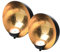 Spetebo Metall Wand Teelichthalter schwarz Gold 15 cm - 2er Set - Teelicht Kerzenhalter zum aufhängen - Deko Kerzen Halterung Leuchter