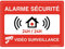 AUA SIGNALETIQUE - Panneau Signalétique en PVC Rigide et Compacte 1.5 mm. (170 x 121 mm, Alarme Sécurité 2)