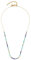 JEWELS BY LEONARDO Halskette Ciao Lou • feine Kette aus goldfarbenem Edelstahl • Miyuki Glas-Perlen in gold, blau und türkis • 42-47 cm Länge • Geschenk Damen Schmuck • 022981