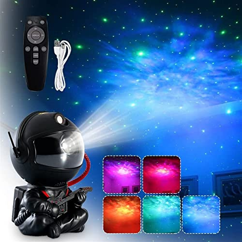 Veilleuse étoilée à angle de tête réglable, projecteur de lumière astronaute, projecteur étoilé astronaute avec télécommande, projecteur de plafond étoilé pour décoration de chambre d'enfants et
