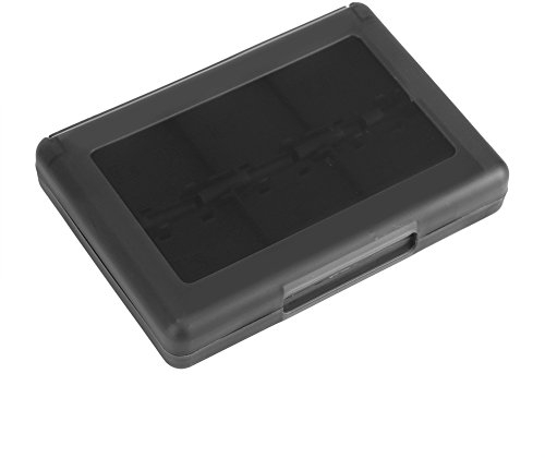 SEAFRONT 28 in 1 Spielkarten Hülle PP-Material Taschen Spiel Karten Halter Patrone Aufbewahrung Sbox Exakte Größe Spielkarten-Speicher-Organizer für 3DS DSL DSI LL (Schwarz)