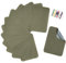 TXSN 12 Stück Reparaturflicken zum Aufbügeln, Baumwoll-Reparaturflicken für Kleidung, Hosen, Flicken und Dekorieren, Größe 7,6 x 10,2 cm, Militärgrün