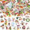 JULBEAR Weihnachts-Schaumstoff-Aufkleber, 300 Stück, Winter, bunt, bedruckt, selbstklebend, Campus-Thema, Schaumstoff-Aufkleber für Kinder, Weihnachten, Party, Basteln, Urlaub, Klassenzimmer,