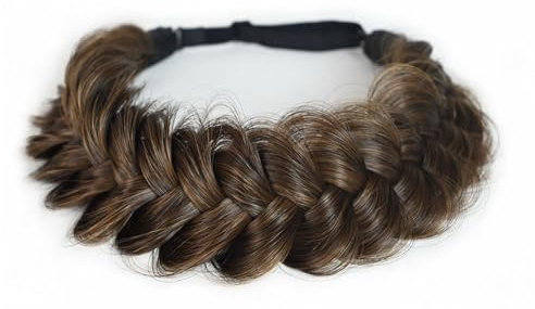TOECWEGR Extensions Haarband Haarreifen Zopf Geflochten Classic Chunky Wide Plaited Wedding Fluffy Braids Wig Women Girl Beauty Accessory (B-Typ 5)