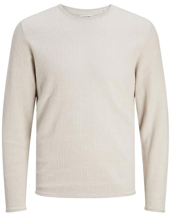 JACK & JONES Male Strickpullover Einfarbig Strickpullover | Knit Fit, Einfarbig, Langarm, Casual, Bei max. 40°C im schongang waschen