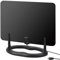 August DTA455 DVB-T/DVB-T2 HD Antenne 1080p - Digitale TV Antenne 5dBi stärkere Zimmerantenne hohe Reichweite Standfuß/Klebepad 3m Kabel für Fernsehen und alle DVB-T2 Geräte innen außen