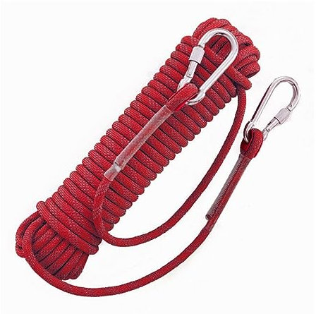 Outdoor Climbing Rope 16mm Polyester Rock Static Climbing Rope 49ft 82ft 115ft 148ft 295ft Fire Rescue Rope Boat Anchor Marine Rope Arborist Rope Hoist Rigging Line ( Color : Red , Size : 16mm x 190m