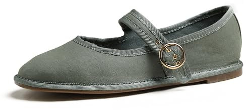 Feversole Women's Soft Breathable Mary Jane ,Mujer Zapatillas Merceditas De Lona Mary Jane