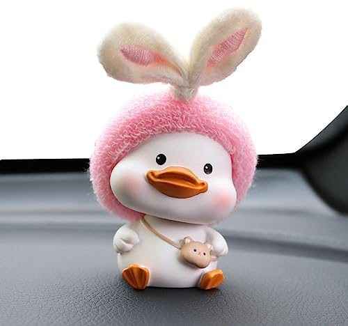 Maciun Ente Desktop Ornament – Schüttelnde Auto-Ornament Wackelente – Auto Armaturenbrett Wackelkopf Hund Dekoration für Schlafzimmer Auto Armaturenbrett Schreibtisch Dekoration
