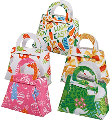 SOESFOUFU 5St Ostern-Einkaufstasche kinder tasche kindertasche Geschenktüten Hasengeschenk Spielzeugbeutel Süssigkeit Tragetasche Eierbeutel Packsack Aufbewahrungstasche Filzstoff