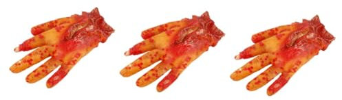 Toyvian 3pcs Blood Fake Broken Hand Trick for Halloween Decorative Props for Festival