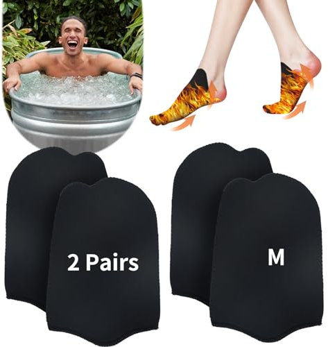 2 Pairs Neoprene Toe Warmers, Reusable Toe Covers for Cold Plunge & Ice Baths at Home(M)