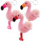Falafoty Flamingo Schlüsselanhänger, 3PCS Rosa Plüschtiere Hängender Schlüsselanhänger, Flamingo Schlüsselanhänger Anhänger Hängende Ornamente für Damen Geschenk Handtasche Dekoration