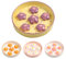 Ceramic Slow Feeder Bowl - Healthy Eating Cat Food Plate - Cute Maze Puzzle Feeder - Dishwasher Safe - 6.3''W x 1.2''H - 6 OZ - Light Purple Flower