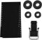 Shurzzesj Lounge Chair Tuch, Chaiselongue-Ersatztuch, Universals Ersatz Segeltuchs Ersatzkordeln, Schwarz, Atmungsaktiver Linenstoff, leicht anbringbar und abnehmbar, für Sonnenbaden, Outdoor