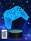 FULLOSUN Gamepad Nachtlicht, Gamepad 3D Illusion Lampe, 16 Farben wechselnd mit Fernbedienung, Game Room Decor als Weihnachtsfeiertagsgeschenk für Jungen Mädchen Spieler. (Gamepad)