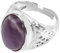 Tesselite Steinring – modischer Herren-Naturstein-weißer Ring, Drache, blutblauer Sand, Kristall, ovaler Perlenring, Schmuck, Alltagskleidung, Amethyst, S, Einheitsgröße
