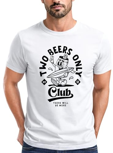 Neverless® Backprint T-Shirt Herren Bier Spruch Motivprint Comicstil Sommer Party Strand Fashion Streetstyle