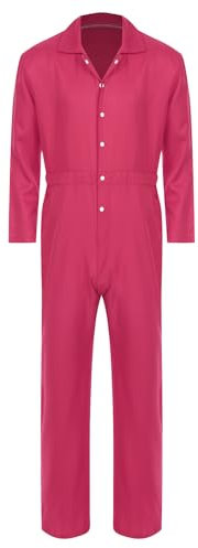 Yihuimin Combinaison de Travail Homme Haute Visibilité Salopette Manches Longues Vêtements de Travail Mécaniciens Agricole Chantiers Rose vif L