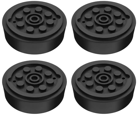 OTOTEC 4 Stück 52 Mm Horizontaler Hydraulischer Wagenheber Gummiblock Wagenhebergummi Passend für die Meisten Autos Gummi-Wagenheberauflage Wagenheberständerauflage Schwarz