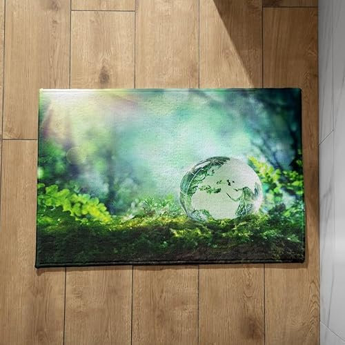 CEVAN Kitchen Door Mats for Floor Funky Bath Mat Water Drop Grass Inside Door Mats for Home Entrance Extra Long Bathroom Mat Non-Slip Doormats Non-Slip Doormats 40x60cm