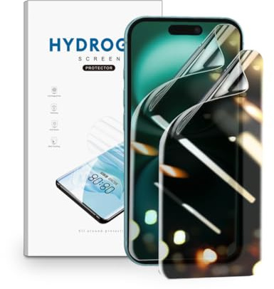 nvskvd Privacy Pellicola Protettiva per iPhone 16, 2 pezzi Anti-Spia TPU Film Pellicola Protezione, Anti-spia Pellicola idrogel [Non Vetro Temperato]