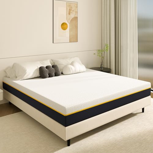 DEWINNER Matelas 140 x 190 cm, Épaisseur 17 cm, Mousse A Mémoire + Mousse de Charbon de Bambou, Soutien Haute Resilience, Respirant, Hypoallergénique, avec Housse Amovible et Lavable