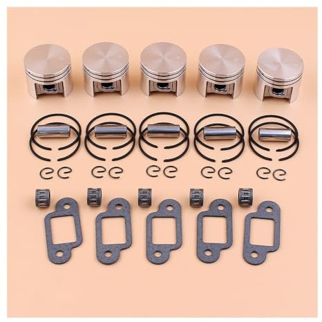 YRcEKH 5set 38MM Kit Cuscinetti Anelli pistone Adatti for STIHL MS180 MS180C MS 180 018 Motosega di Ricambio for motoseghe a Gas Motore 11300302004