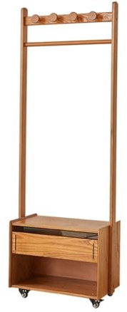 Chapeaux Cintre en Bois Massif Table de Chevet sur Pied Porte-Manteau Cintre de Chambre Armoire de Rangement Porte-Manteau intégré Support de Rangement for vêtements Amovible Assemblage Facile