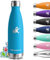 Borraccia Termica, Borraccia 750 ml, Senza BPA, Borraccia Acciaio Inox, Senza Perdite, Bottiglia Termica, Acciaio Inossidabile 18/8, Borraccia Metallo, per Corsa, Campeggio, Fitness, Escursionismo