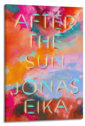 IIWERUW Poster mit Aufschrift After The Sun, ästhetisches Poster, Vintage-Musik und Filme, dekoratives Gemälde für Wohnzimmer, Schlafzimmer, 50 x 75 cm, Rahmenstil
