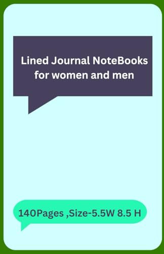 journaling notebooks,college ruled, classic lined note size-5.5inch Width 8.5 inch Height 140Pages