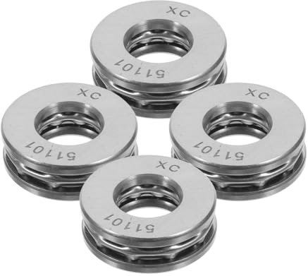 HEALEEP 4 Stück lineares Kugellager vertikale Lager Lenkkugellager für Roller Drucklager lineare Kugellager Druckkugellager Axial-Nadellager Stahl Silver