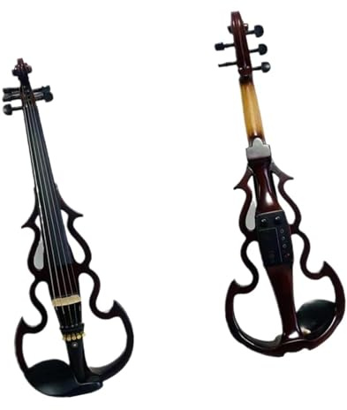 juego De Violín Profesional Violín Eléctrico De 5 Cuerdas 4/4 De Madera Maciza Marrón Instrumento De Cuerda Hecho A Mano