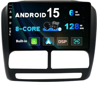 SXAUTO [6G+128G] Android 15 IPS Autoradio Per FIAT Doblo (2010-2015) / Opel Combo (2011-2018) - Senza fili CarPlay/Android Auto - LED Camera + MIC - DAB Fast-boot Volante 360-CAM - 2 Din 9 Pollici