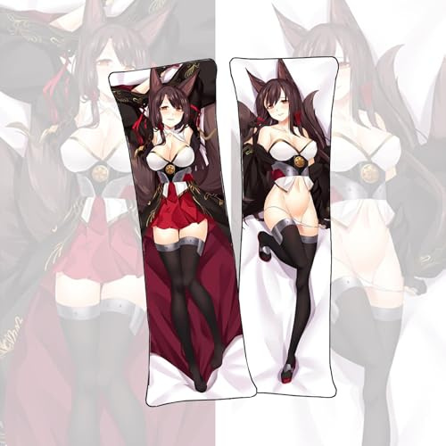 Anime Körperkissen Azur Lane Akagi Dakimakura Körperkissen Anime Doppelseitiger Druck Kissenbezug Pfirsich Haut Material Langer Kissenbezug-Akagi-a,50x150cm-Peach Skin