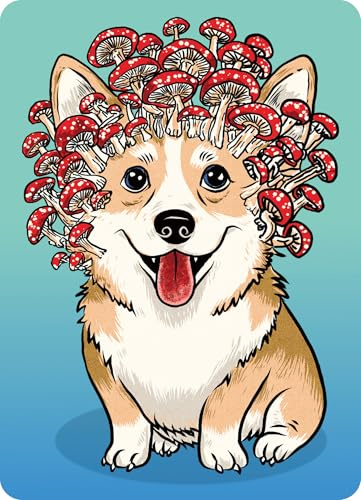 Ravensburger Puzzle 12002043 - Corgi-Pilz - 100 Teile dekoratives Mini-Puzzle mit Aufsteller, für Puzzle-Fans ab 10 Jahren