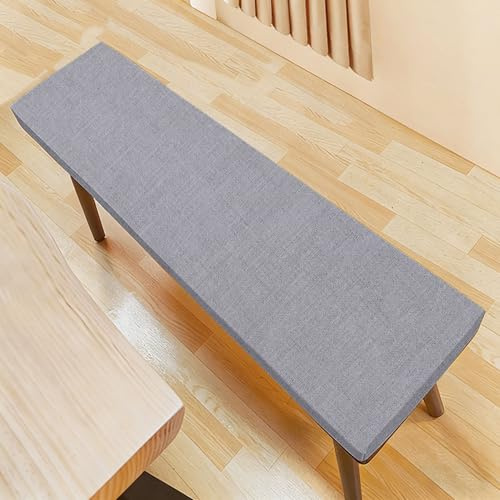 CHUNRONG Benutzerdefinierte Bankauflage 30 x 105 cm Unterseite Antirutsch rutschfeste Sitzbankkissen Bankauflage Geeignet mit Reißverschluss für Innen Outdoor Fensterbank Couch, Hellgrau