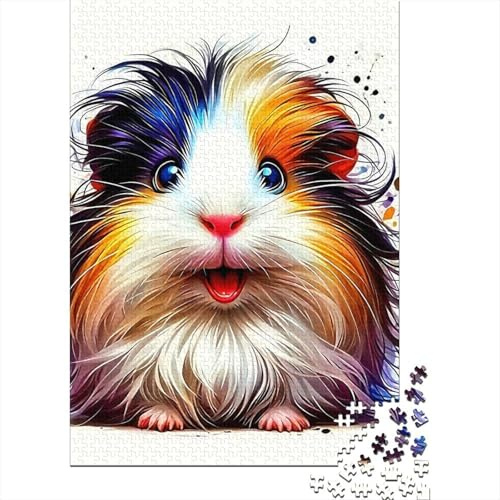 Niedliches Meerschweinchen 1000 Teile Papier Puzzle für Erwachsene Papier Entspannung Deko Meerschweinchen Puzzle Geduldsspiel 38x26cm/1000pcs