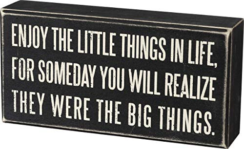 Primitives By Kathy Box Sign - Sign - Enjoy The Little Things