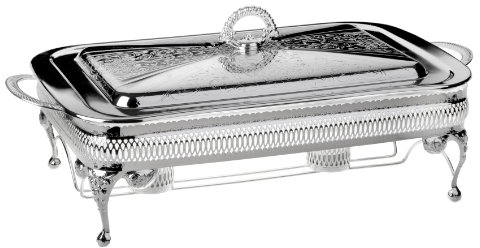 Large Oblong Casserole With Warmers Silver Plated
