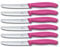 Victorinox Classic Set di 6 coltelli da Pomodoro, Polipropilene, Rosa, Taglia Unica