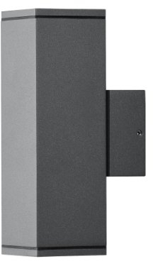 Konstsmide Monza Applique murale halogène en aluminium laqué Réflecteur en verre transparent Gris anthracite