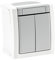 Aufputz Serienschalter Feuchtraum IP54, Modell Pacific, grau