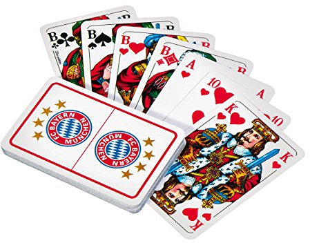 FC Bayern München Skatspiel/Skatkarten/Kartenspiel/Skat/Card Game Plus gratis Aufkleber Forever München
