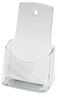 SIGEL LH113 Tisch-Prospekthalter DIN lang-A6, aus hochwertigem Acryl - Prospektständer - Flyerhalter