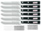 Güde Messer - Serie Universalmesser - Set Allzweck- und Steakmesser 6 tlg. - Klingen 11 cm - Feinverzahnung - Griff Kunststoff - 9300-11-6