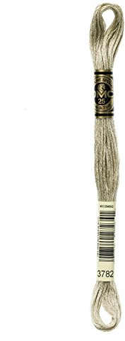 DMC 117-3782 Mouline Stranded Cotton Six Strand Embroidery Floss Thread, Light Mocha Brown, 8.7-Yard